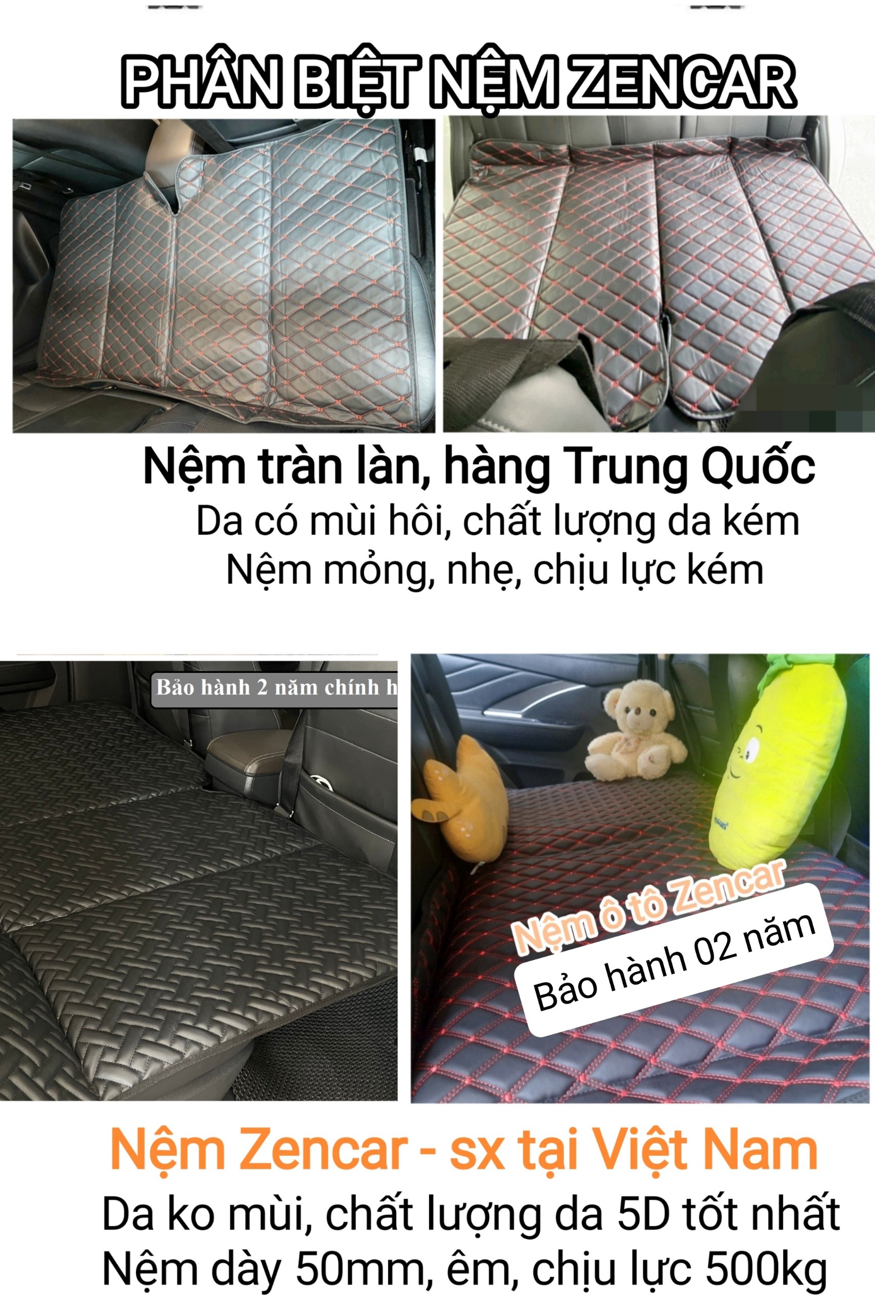 Nệm ô tô phần túi đựng