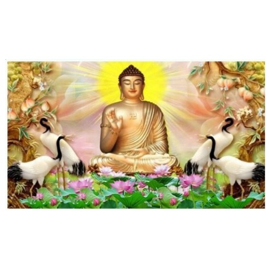 Tranh đính đá phật . kích thước: 1m1 x 75cm