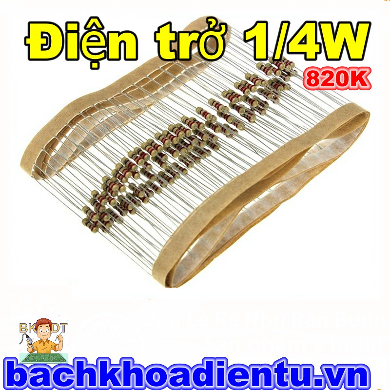 Điện trở 820K 1/4W túi 100c