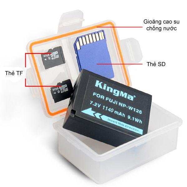 Bộ 2 pin sạc Fujifilm NP-W126 v2 KingMa [Thế Hệ 2]