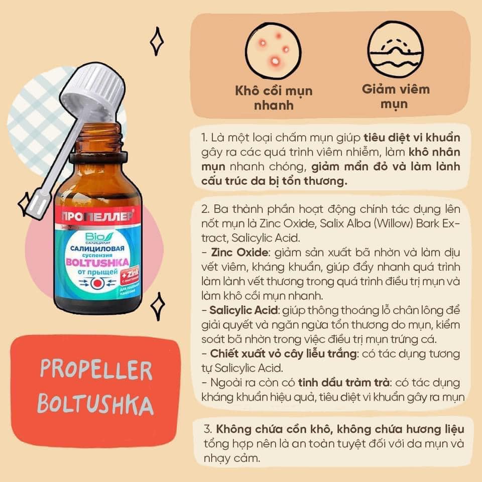 Huyền Dịch Bôi Mụn Boltushka Bio Propeller Serum