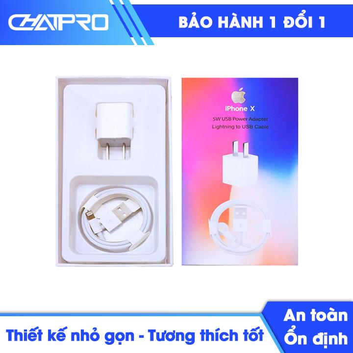 Bộ cóc sạc và dây cáp sạc cho Iphone X