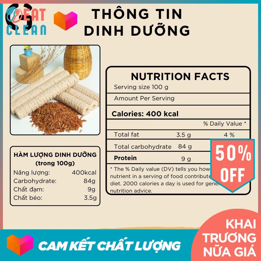 Bánh ống gạo lứt mè GUfoods