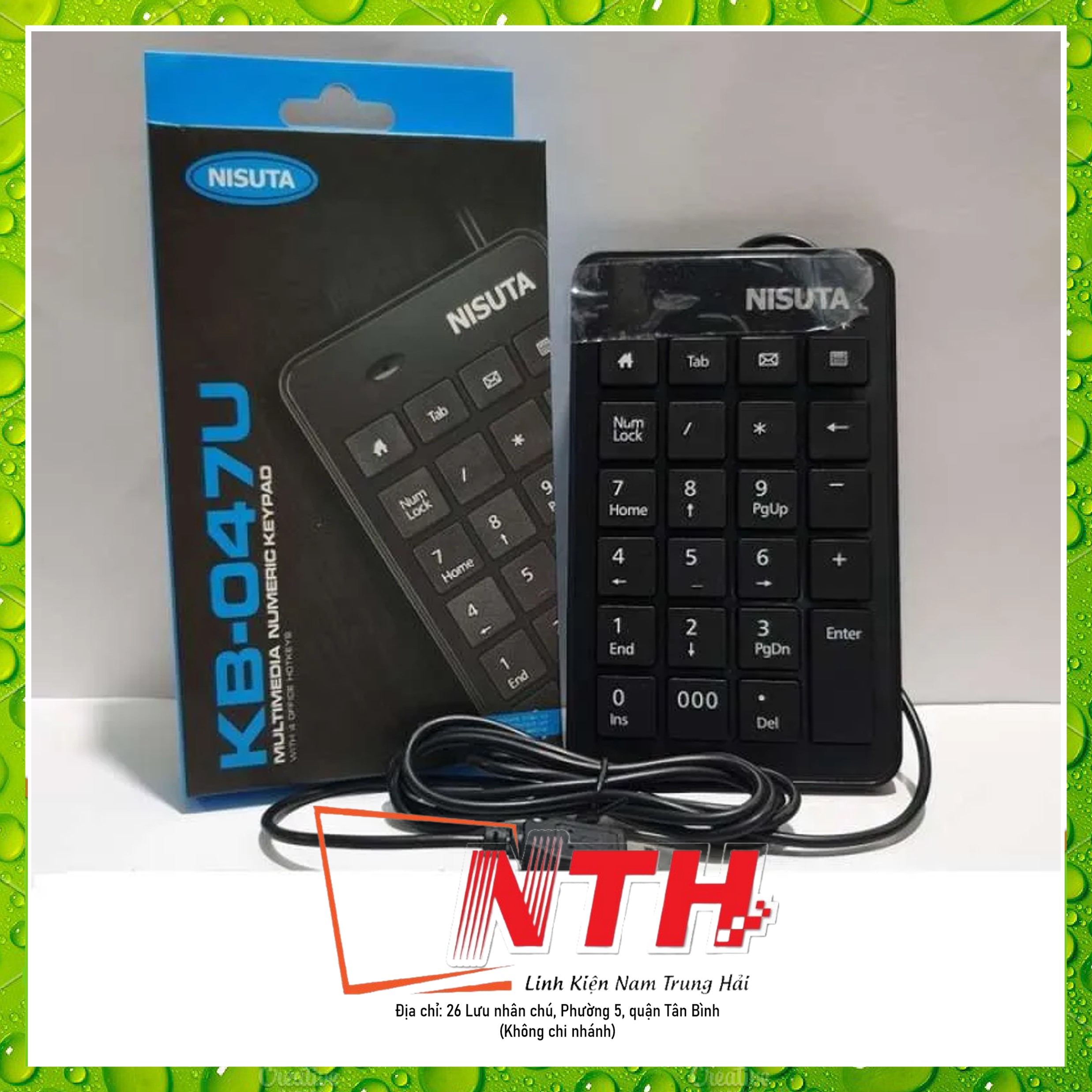 Bàn phím số mini máy tính mikuso kb-047 cổng usb có dây
