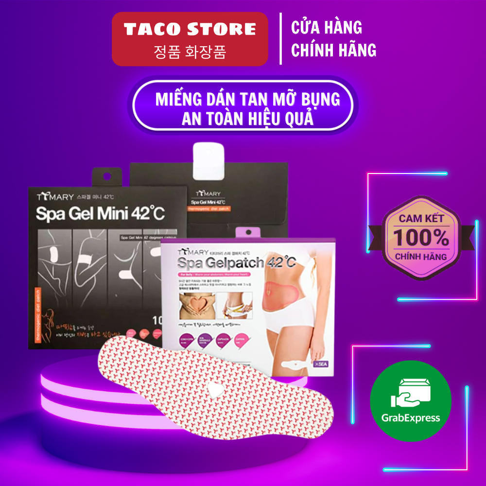 Miếng Dán Tan Mỡ Bụng Spa Gel Patch 42°C Hàn Quốc (1 Hộp 5Miếng) chính hãng