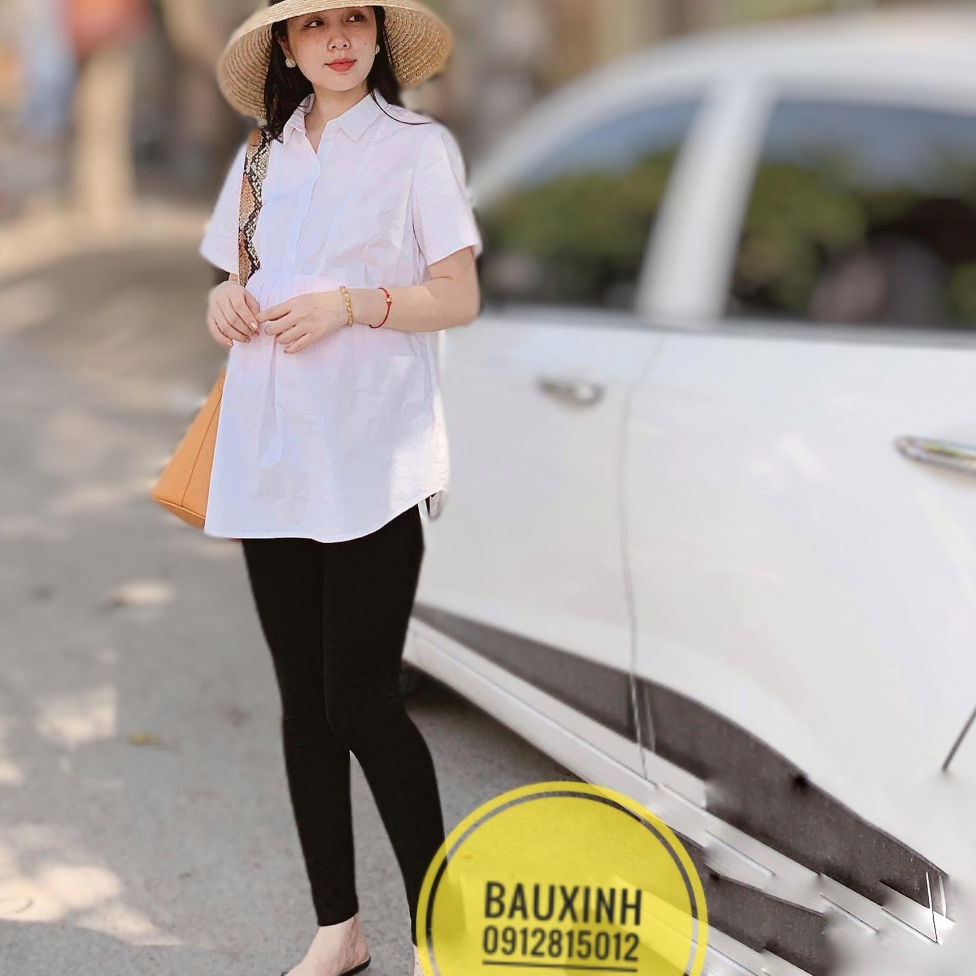 Áo bầu công sở chất mềm đẹp-áo bầu sơ mi