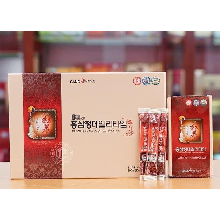 Nước hồng sâm SangA Hàn Quốc dành cho người lớn hỗ trợ hồi phục thể trạng hộp 30 gói 10ml