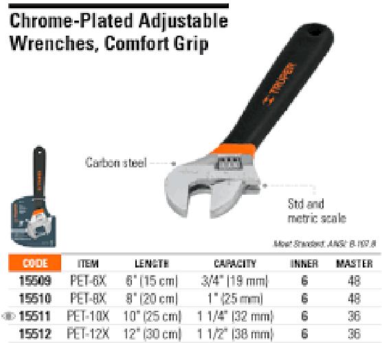 [HCM]Mỏ lết 6in/150mm cán đen Truper - PET-6X