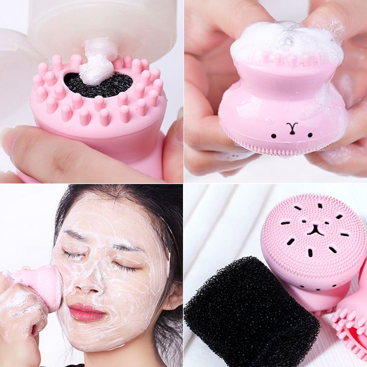 Cọ (Bông) Rửa Mặt Tạo Bọt Massage Bạch Tuộc Sidumi Hàn Quốc