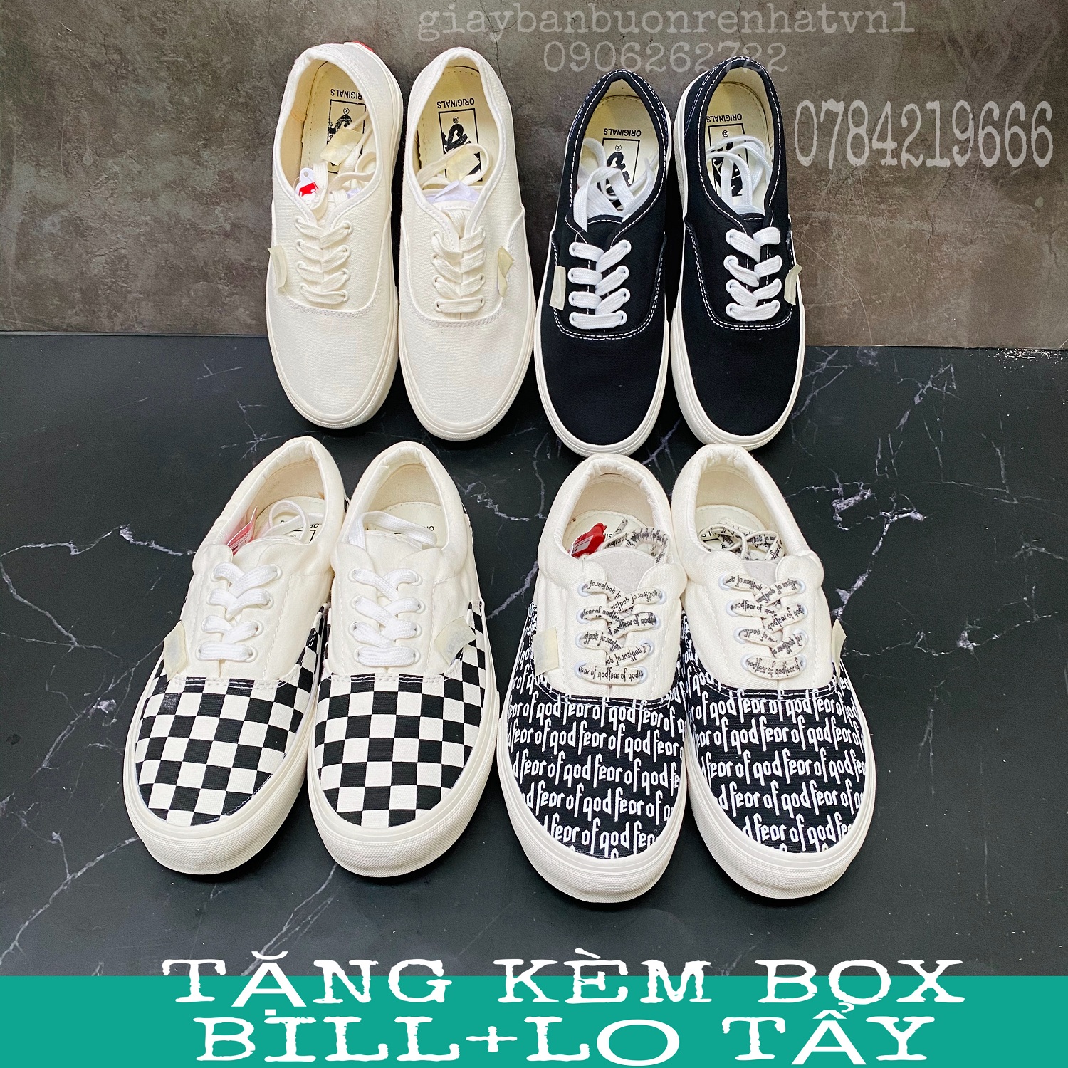 [TẶNG KÈM HỘP bill LỌ TẨY]giày thể thao nam nữ vans era
