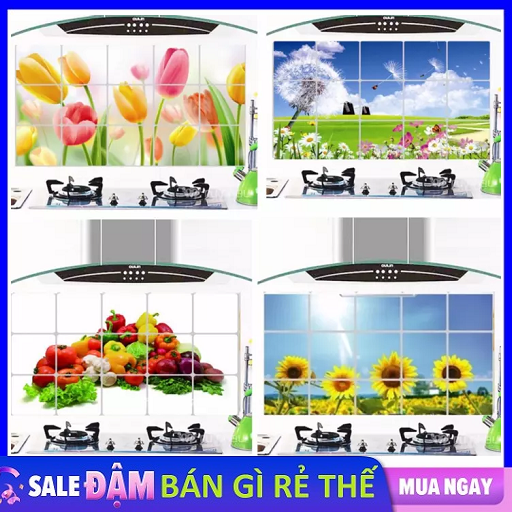 Miếng dán tường cách nhiệt nhà bếp nhiều hình
