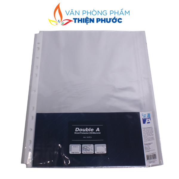 Bìa lỗ Double A sơmi đục lỗ [Xấp 10 cái] THIỆN PHƯỚC