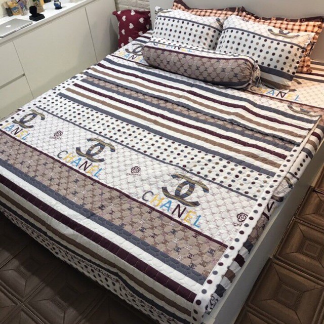 [1M6 x 2M] Bộ Chăn Ga Vỏ Gối 5 MÓn CNEL ( 1 Drap + 2 Vỏ Gối Nằm + 1 Chăn Hè + 1 Vỏ Gối Ôm )