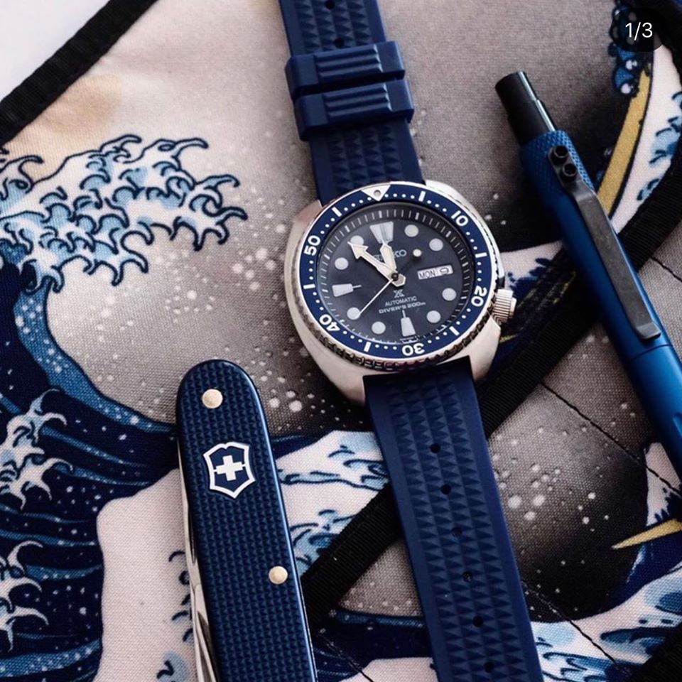 Dây cao su kiểu Seiko Waffle