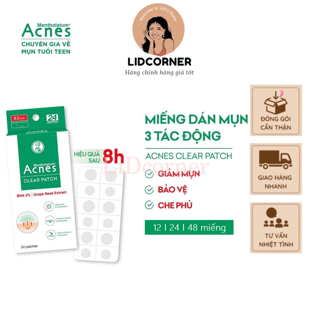 Miếng Dán Mụn Acnes Clear Patch (12/24/48 Miếng)