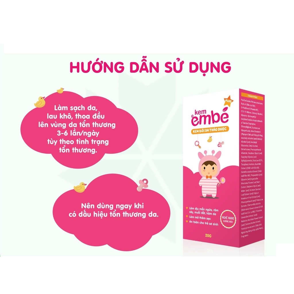 (CHÍNH HÃNG) Kem Em Bé Rôm Sảy Cho Bé - 20g