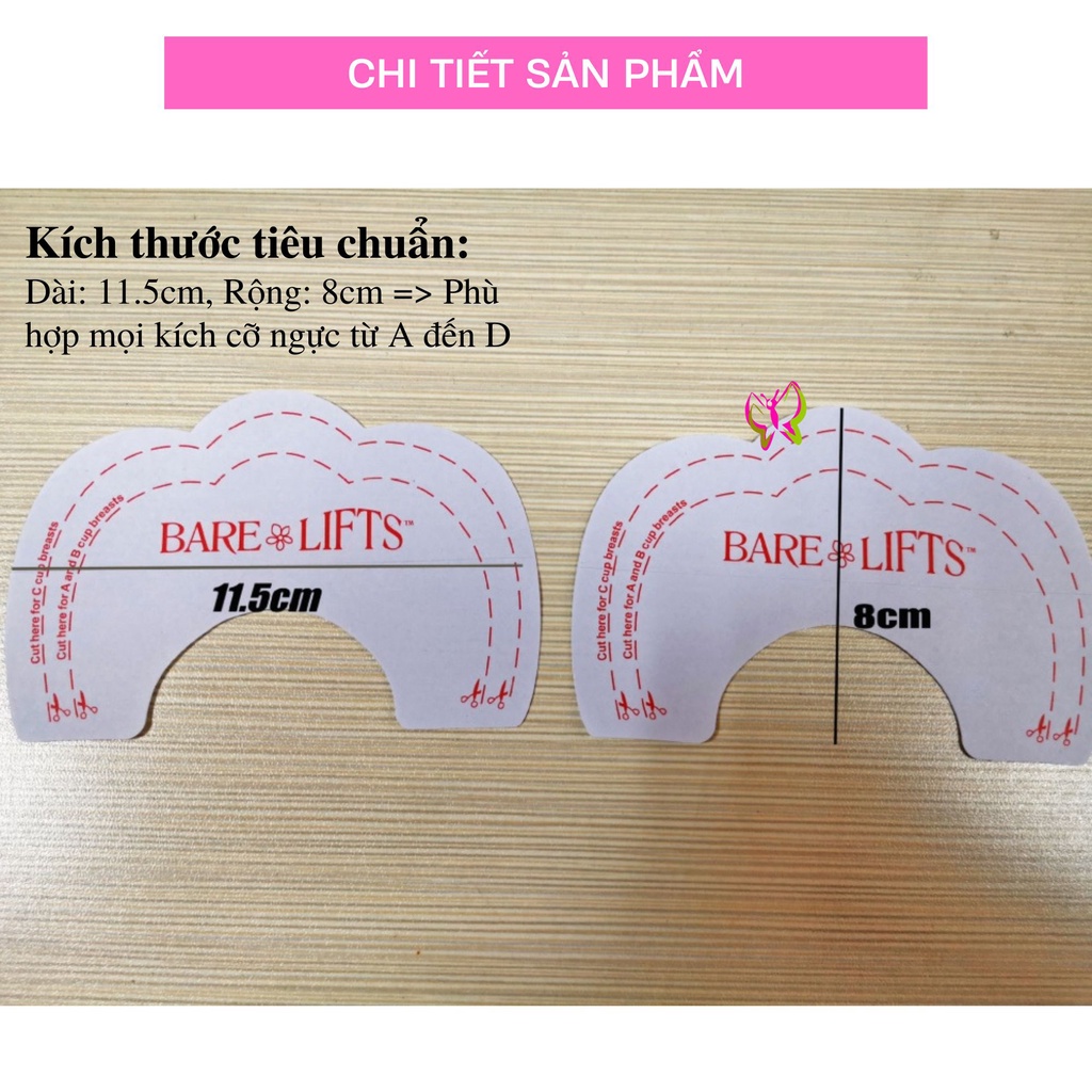 Set 10 miếng dán nâng ngực trong suốt