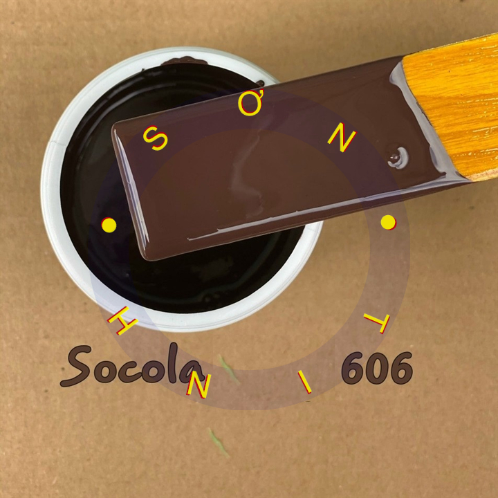Sơn chậu màu Socola hệ nước Okay Paint 1kg