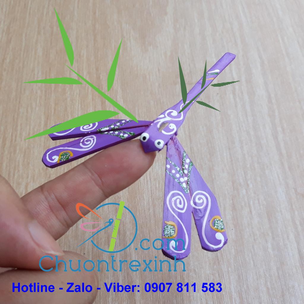 Chuồn tre Set 10 pcs Painted Bamboo Dragonfly 2.7” 7cm