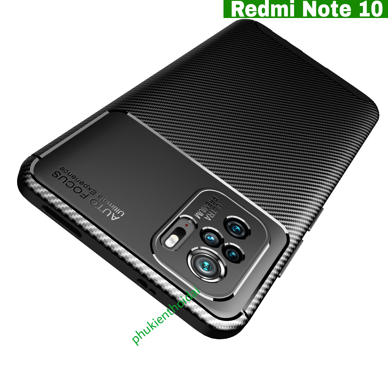 Ốp lưng Xiaomi Redmi Note 10 / Note 10s chống sốc vân rằn ri hiệu Auto Focus cao cấp