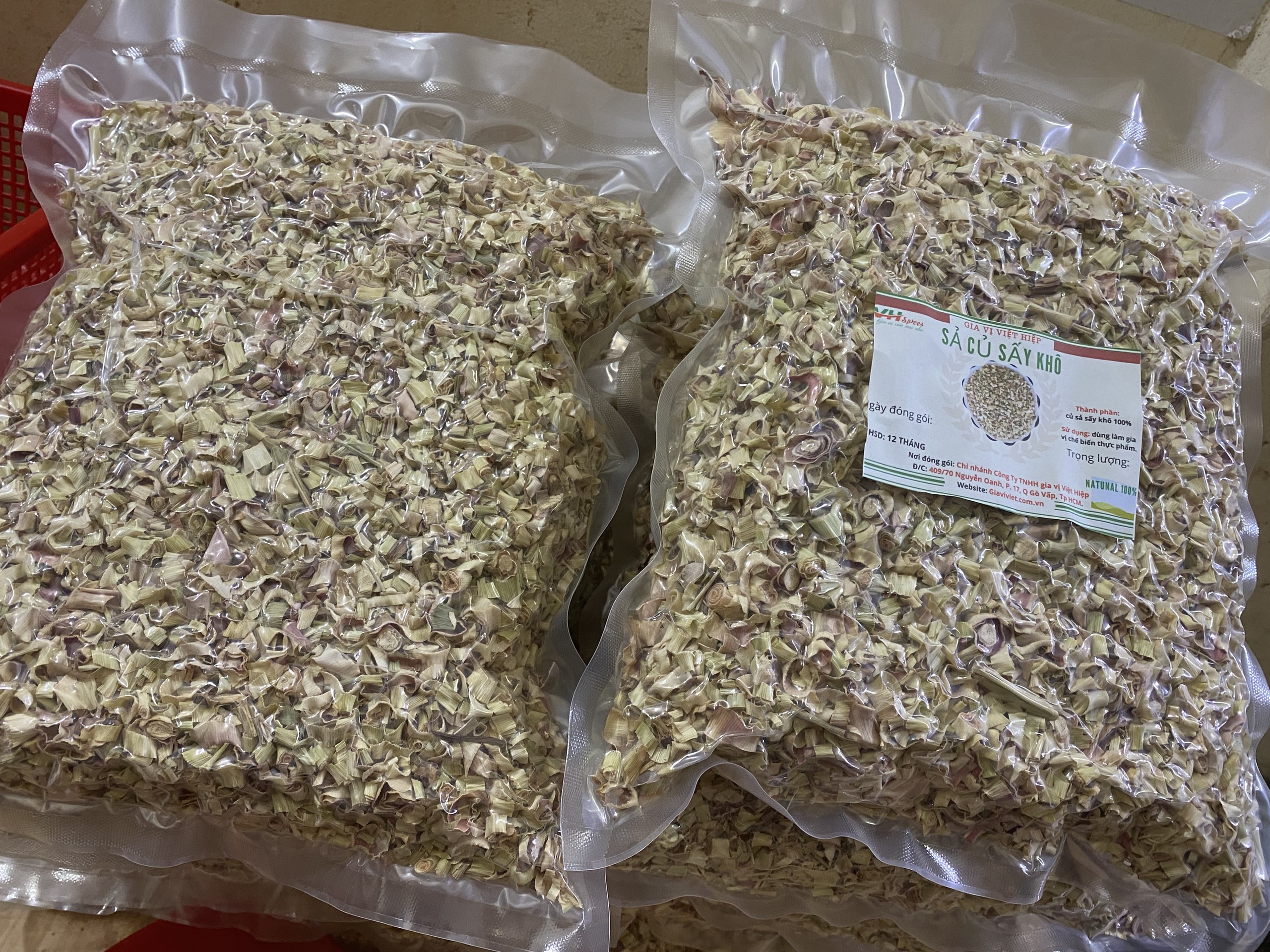 Sả Củ Sấy Khô(Dried Lemongrass Slices) Việt Hiệp