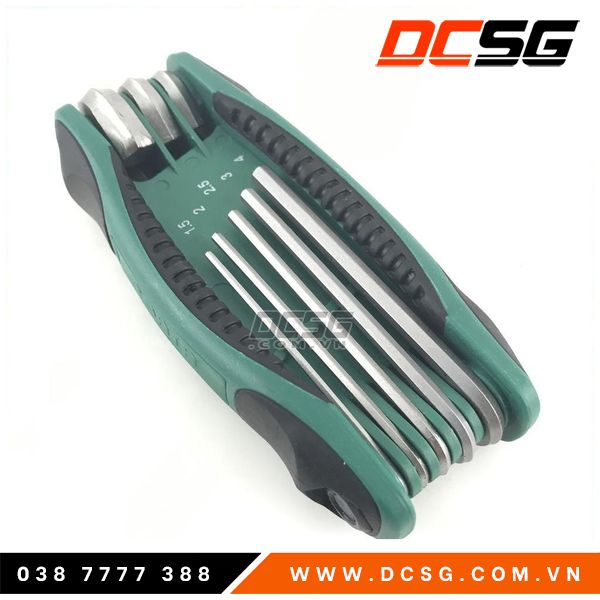 Bộ lục giác gập hệ mét Sata 09121 (8 chi tiết)