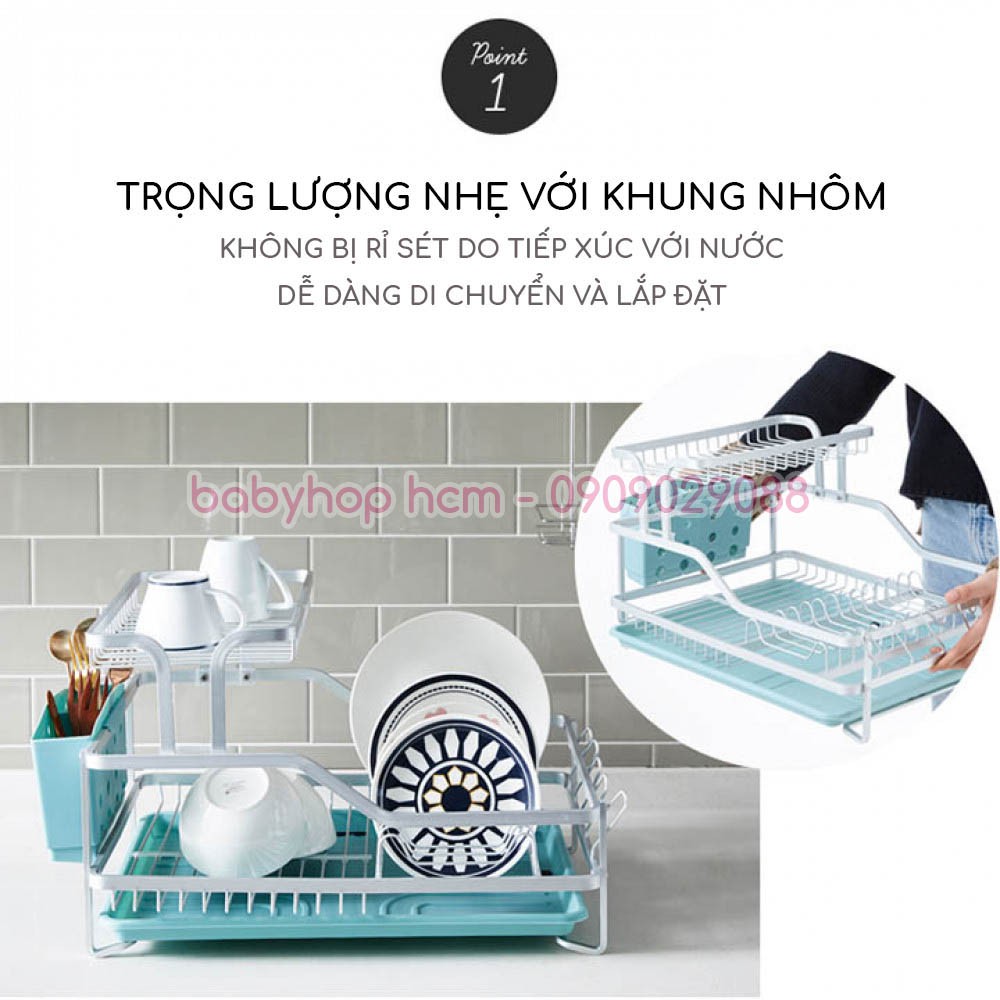 Kệ Chén Dĩa 2 Tầng Bằng Nhôm Lock&Lock Ldr204 [575X350X275Mm]