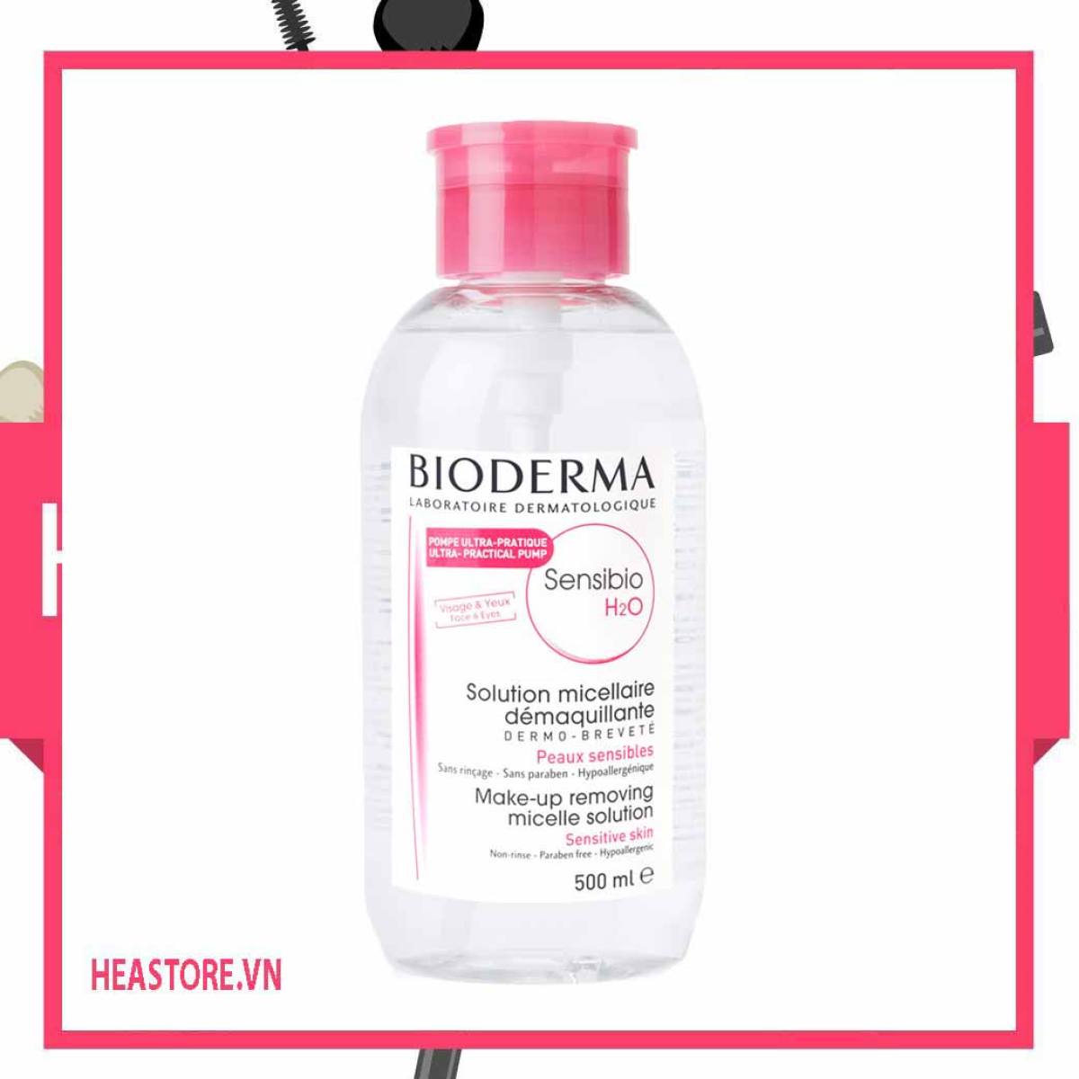 [HCM]Nước Tẩy trang Bio Sensibio H20 500ml chuẩn Pháp ( hồng )