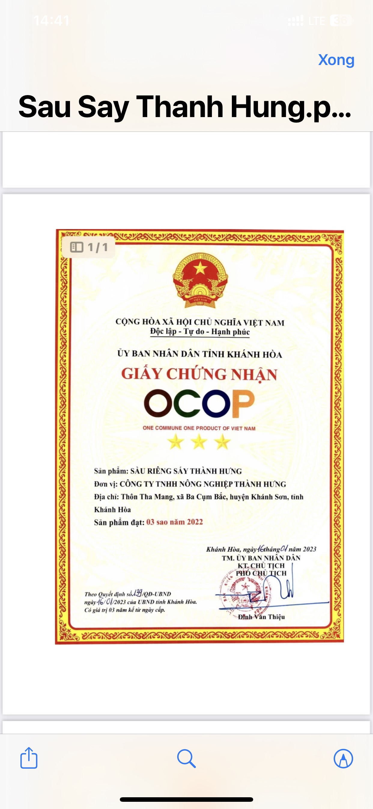 Sầu riêng sấy thăng hoa (Sản phẩm OCOP)