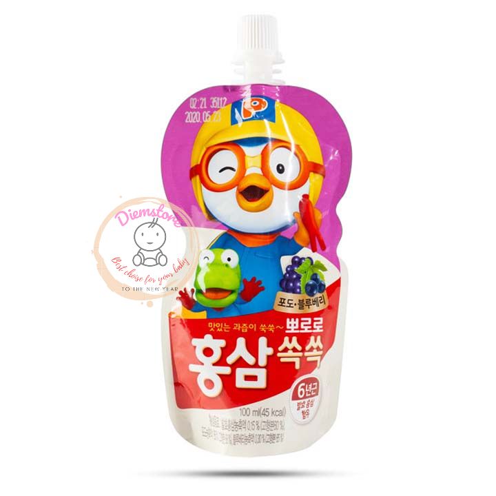 Nước uống hồng sâm trái cây Paldo 100ml