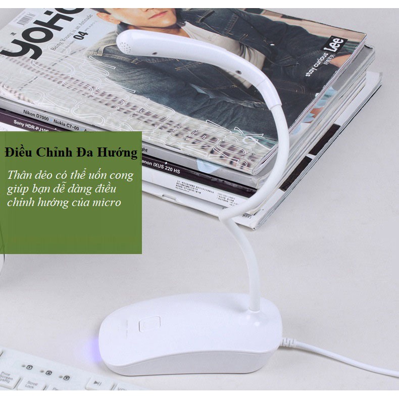 Microphone Máy Tính️FREESHIP️Micro Thu Âm Để Bàn Cho Máy Tính, Laptop M13