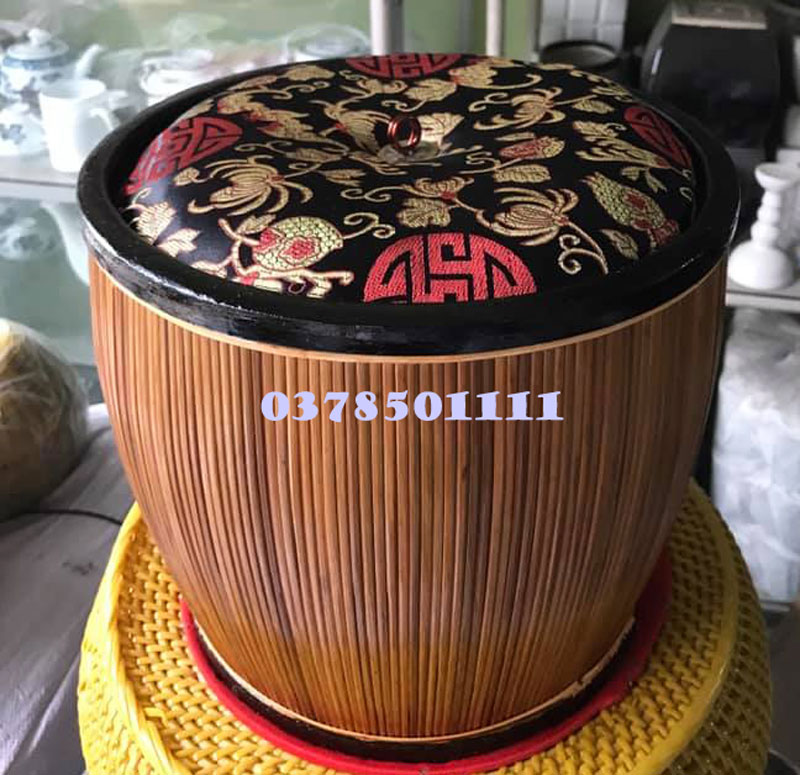 TẶNG ẤM TÍCH Ấm tích và giỏ ủ Bát Tràng hàng gấm 1,5lit
