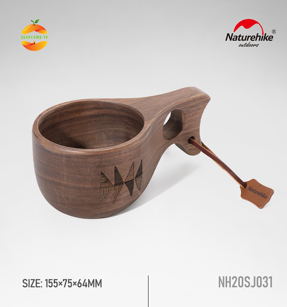 Cốc gỗ glamping walnut cup naturehike nh20sj031