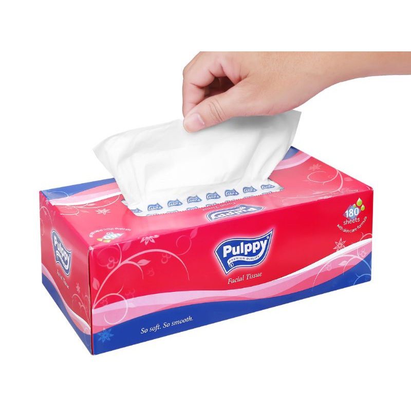 Khăn giấy lụa Pulppy hộp 180 tờ
