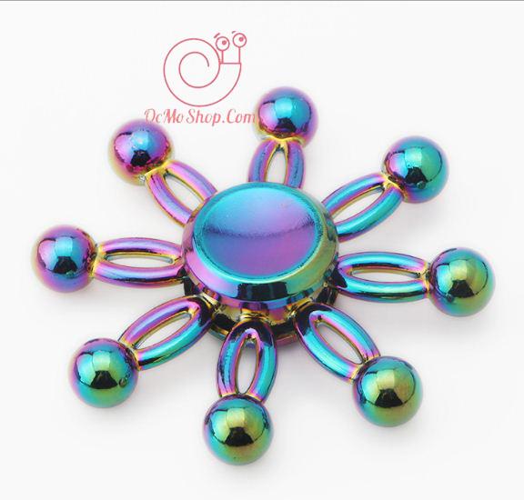 [HCM]Con quay Finger Spinner 8 cánh phản quang kim loại