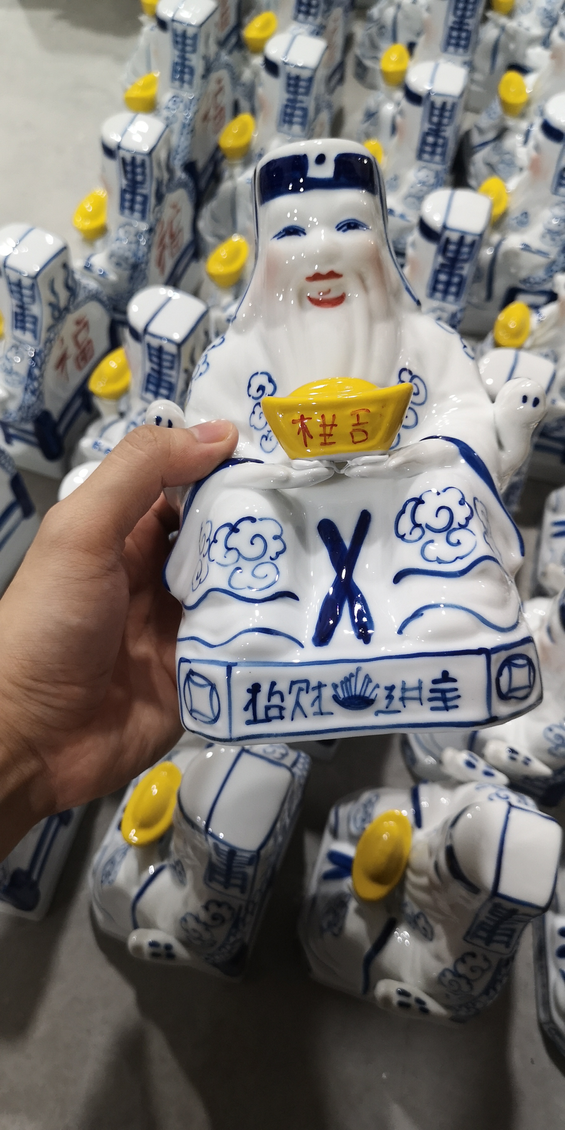 Tượng Thần Tài Thổ Địa gốm sứ Bát Tràng (Đôi)
