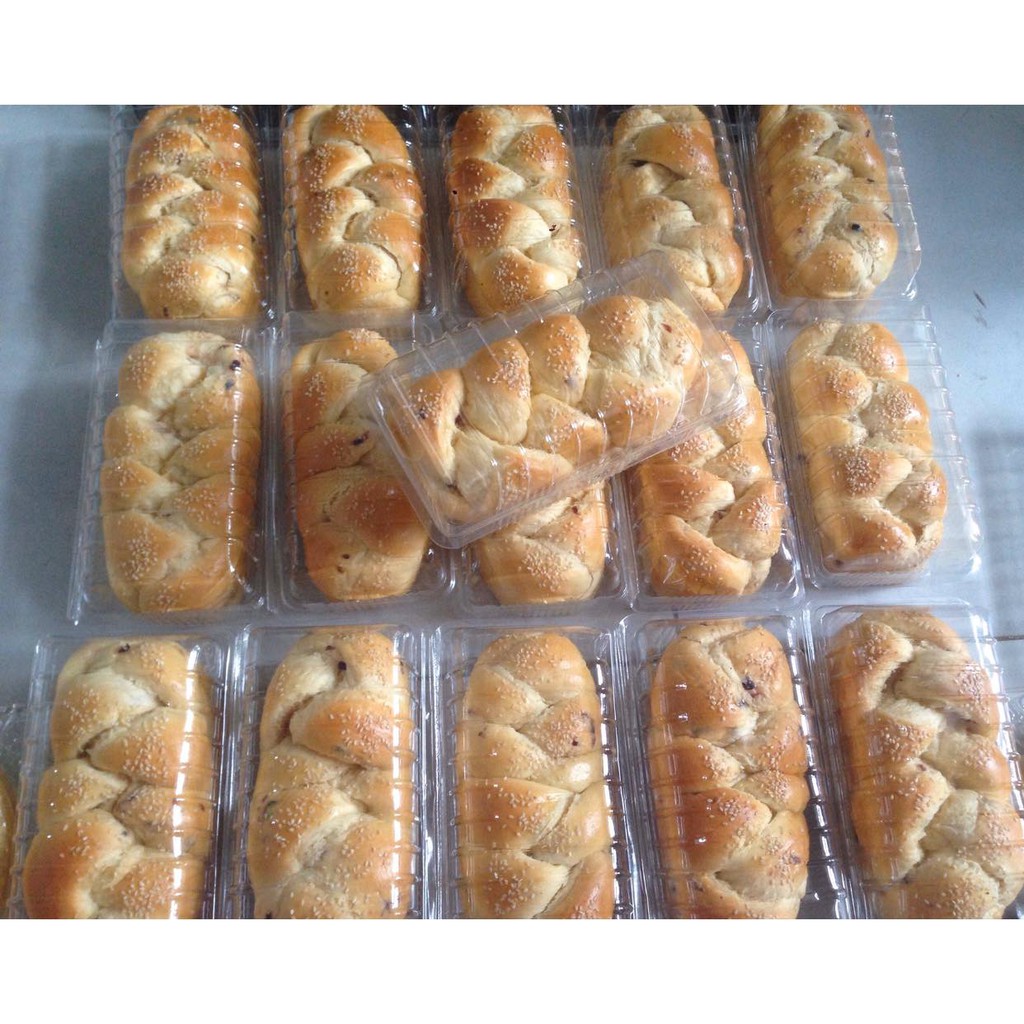 [HCM]Hộp H07 đựng bánh bông lan cuộn hoặc bánh mì hoa cúc 300-350g(10 chiếc)
