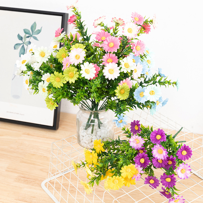 Cúc Họa Mi Daisy Chùm lớn đa sắc cực lãng mạn - Hoa giả trang trí siêu đẹp