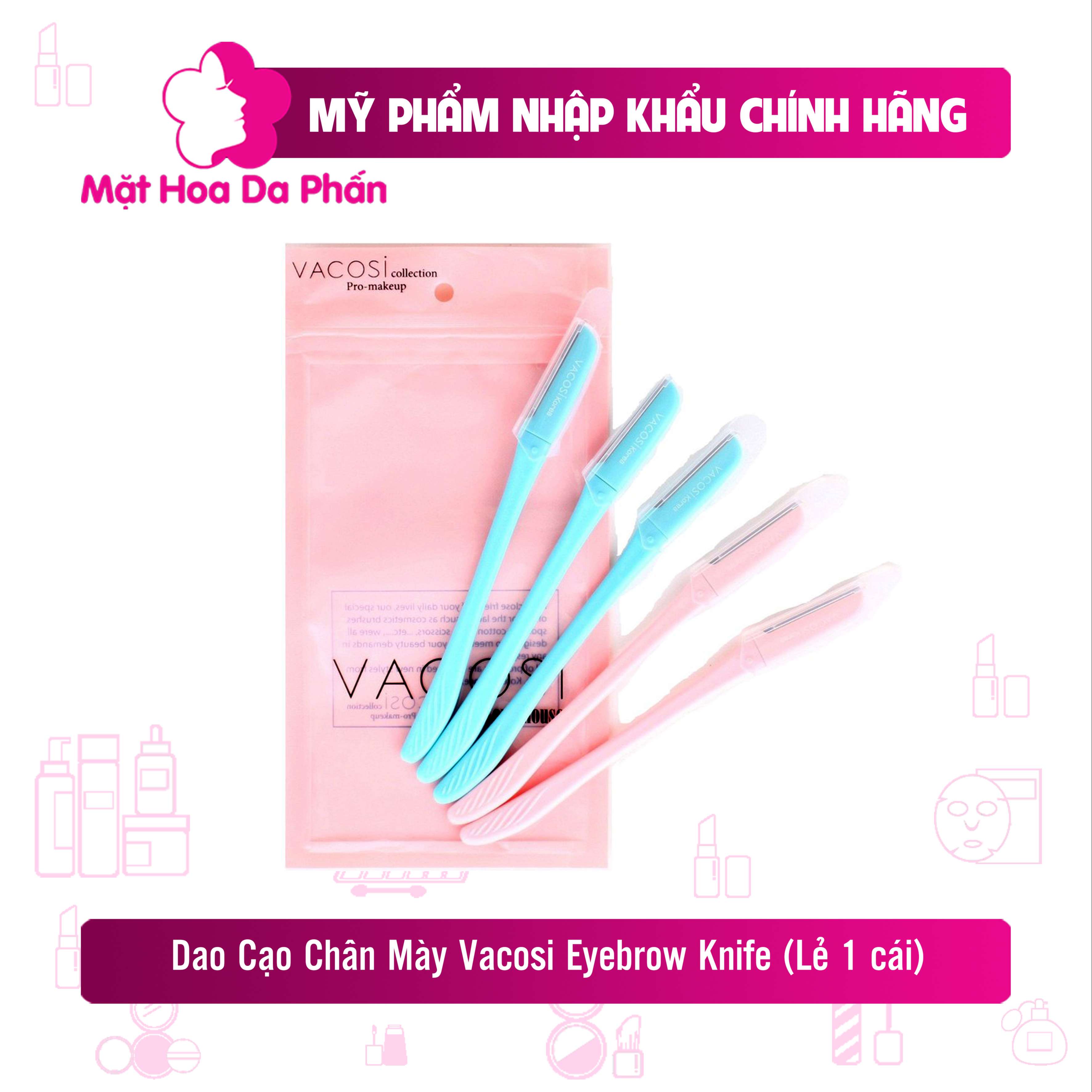 Dao Cạo Chân Mày Vacosi Eyebrow Knife ( Lẻ 1 Cái)