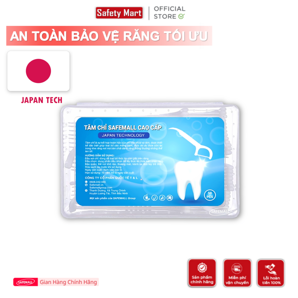 Wholesale safemall Japan Technology 50 PCs dental floss pick box, dental floss stick, dental floss stick, plastic dental floss stick, dental floss stick, dental floss stick-genuine
