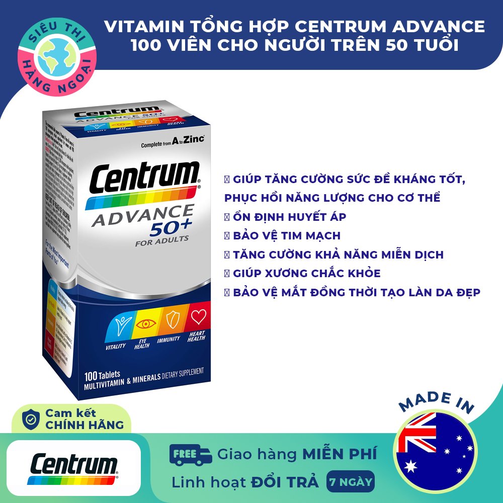 vitamin tổng hợp cho người trên 50 tuổi centrum advance 50+ lọ 100 viên 6