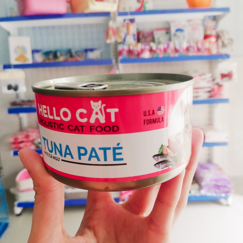 Pate Mèo Hello Cat Cá Ngừ Lon 190 Gr