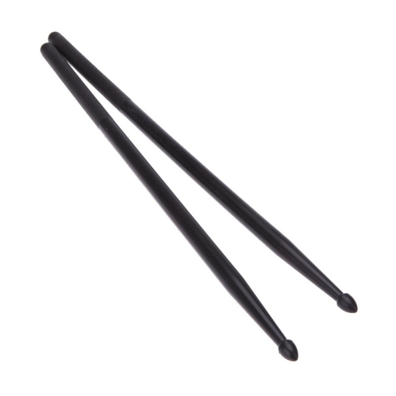 1 Pair Professional Lightweight Pair of 5A Nylon Drumsticks Stick for Drum Set,Black - intl