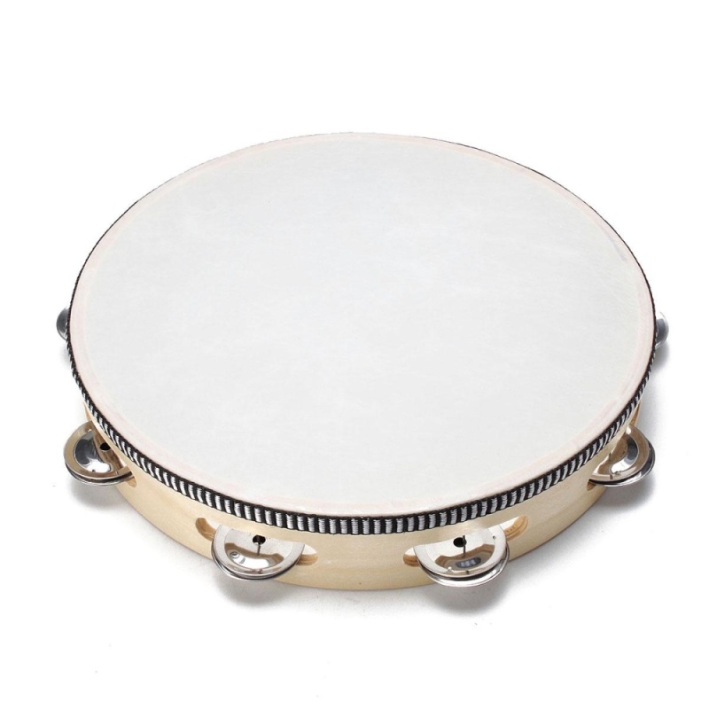10 âm nhạc Tambourine Tamborine Với Đầu Trống Tròn Bộ Gõ cho KTV Đảng-quốc tế