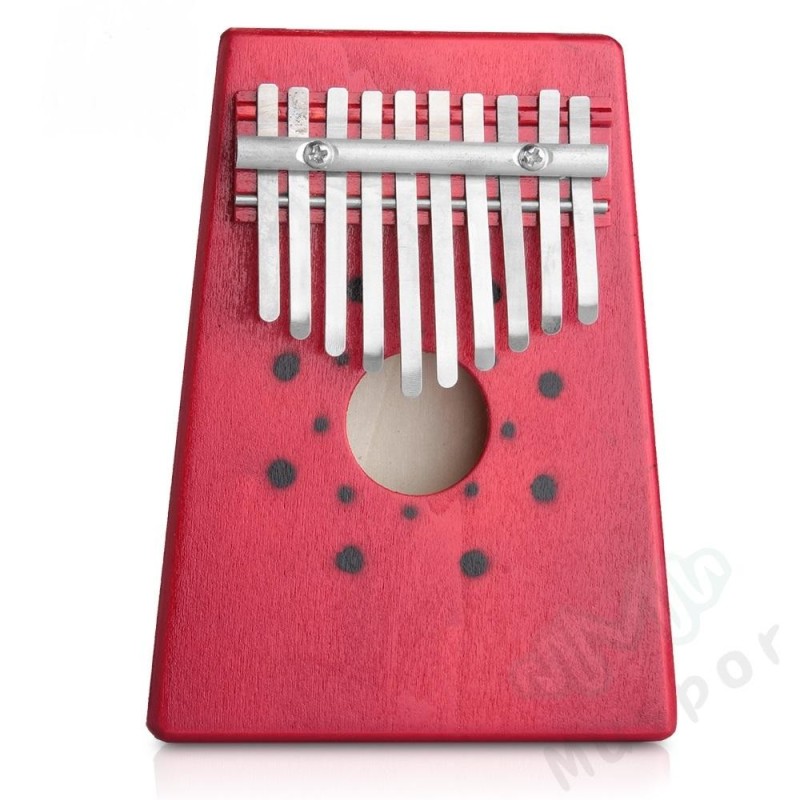 10Keys Kalimba Mbira Thumb Piano Traditional Musical Instrument Portable Great Gift,Red - intl