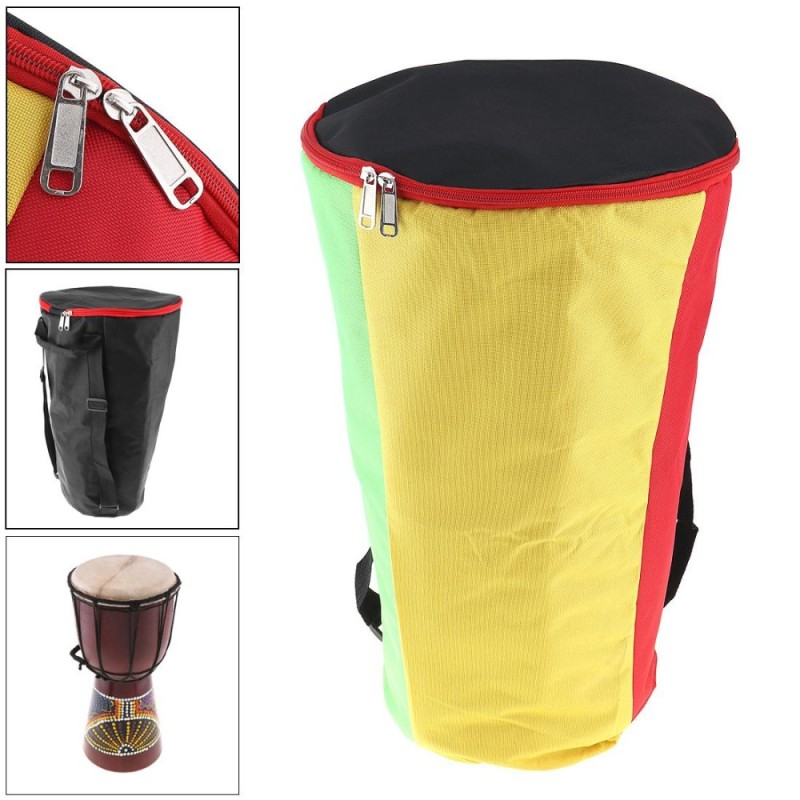 1pc Black 10 Inch Djembe Bag Thick Shockproof Waterproof Tambourine Shoulders Back Package - intl