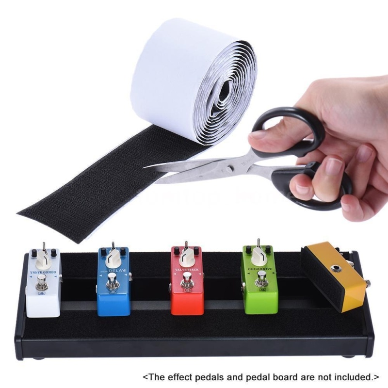 2 Rolls 5cm * 2m Guitar Pedal Board Mounting Tapes Fasteners (1 Hook + 1 Loop) - intl