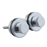 2 cái Đàn Guitar Điện Bass Dây Đeo Khóa Straplock Đầu Dẹp An Toàn Bạc- quốc tế