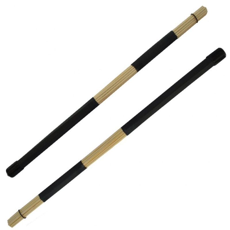 2 cái Trống Jazz Bàn Chải với 40 cm Trống Gậy Chụp Hình (Màu Đen)-quốc tế