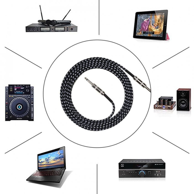 3 m/9.8ft Guitar Effect Pedal Cable Musical Instrument Cord Straight to Straight - intl